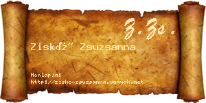 Ziskó Zsuzsanna névjegykártya